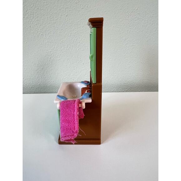 Fisher Price Loving Family Dream Dollhouse Bathroom Vanity Sink with Cabinet - Picture 5 of 10